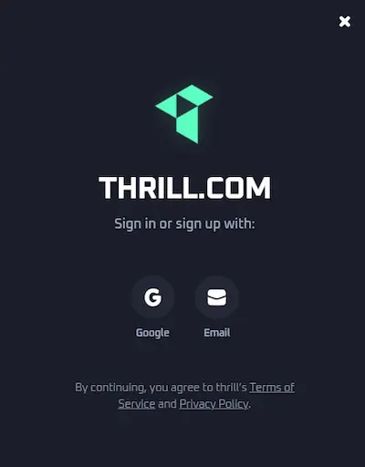 Thrill Casino login
