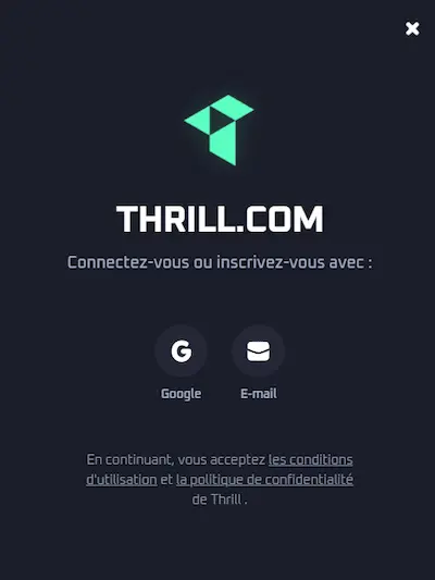 Thrill Casino login