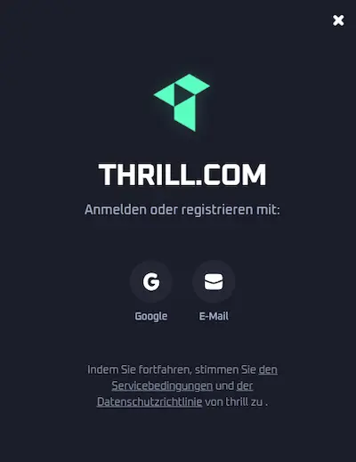 Thrill Casino login